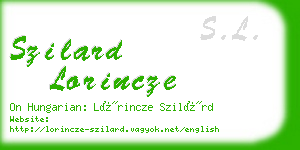 szilard lorincze business card